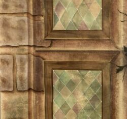 Détail d'une fenêtre à meneaux
Pierre et bois / décor peint à l'huile Détail d'une fenêtre à meneaux trompe l'oeil réalisé à l'huile